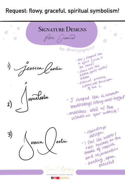 Signature Design Set: 3+ Signatures for your name!